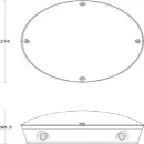 Bulkhead Radialed Large Body Only IP65 4000K W/O LED Mod