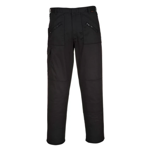 Black 48 Waist Regular Fit Action Trousers