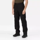 Black 36 Inch Waist Short Men's Action Trousers