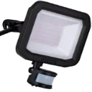 Castra Black Floodlight 3000K IP65 170Mm 3000 Total Lm 2650 Useful Lm 30W Pir