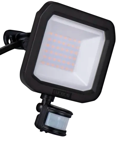 Castra Black Floodlight 3000K IP65 170Mm 3000 Total Lm 2650 Useful Lm 30W Pir