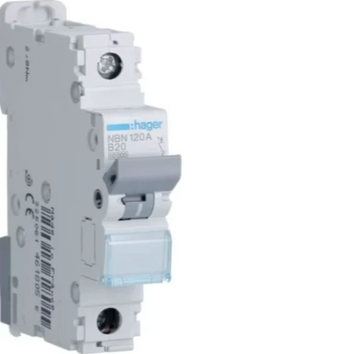 MCB 1 Pole 10kA/15kA B-20A 1M