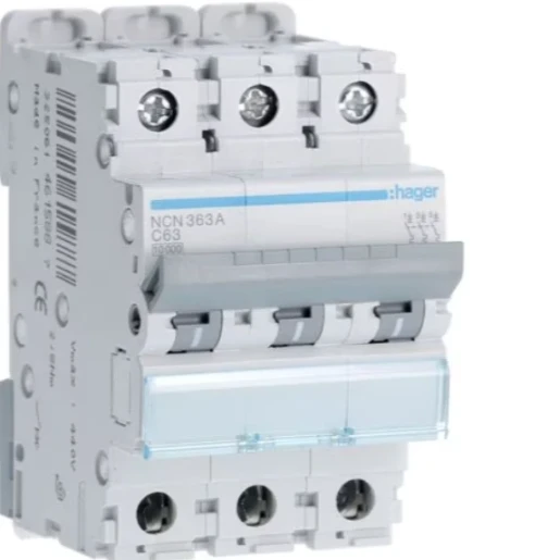 MCB 3 Pole 10kA/15kA C-63A 3M