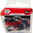 PZ2 25 Piece Shockwave Screwdriver Bits 25mm