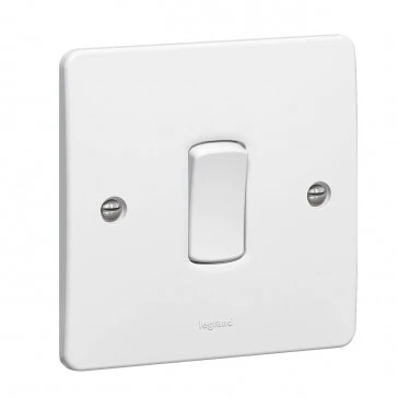 Single Pole Switch Synergy 1 Gang 1 Way 10 Ax 250 V White