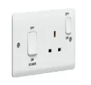 Cooker Control Switch DP Main Switch&Socket Neon 45A White