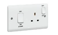 Cooker Control Switch DP Main Switch&Socket Neon 45A White