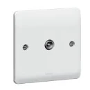 Socket 1 Gang TV Single 86 x 86mm White