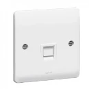 Socket 1 Gang RJ45 Single Cat 6 86 x 86mm White