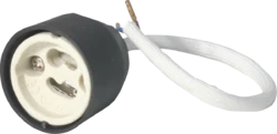 Gu10 Lampholder 260Mm Length Silicon Impregnated Over Sheathed Cable