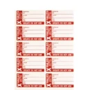 Red And White 35X15Mm Fail Test Labels Small