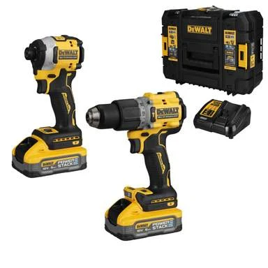 18V Xr Combi And Impact Driver With 2 X 5.0Ah Powerstack Batteries