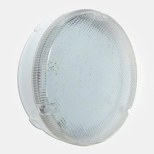 18W 4000K 1600Lm Ip65 Emergency + Multi-Function Microwave Sensor Fresh Prince Circular Led Utility Fitting With Prismatic Diffuser