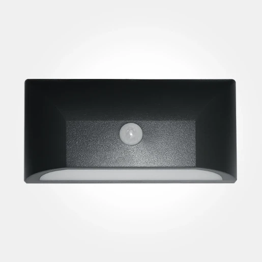 6W 4000K 340 Lm Ip65 Grey Plastic Led Wall Light With 160 Degree Pir
