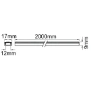 Bar Slimline Surface Profile 2m Opal Diffuser