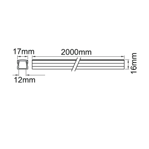 Bar Deep Surface Profile 2m Opal Diffuser