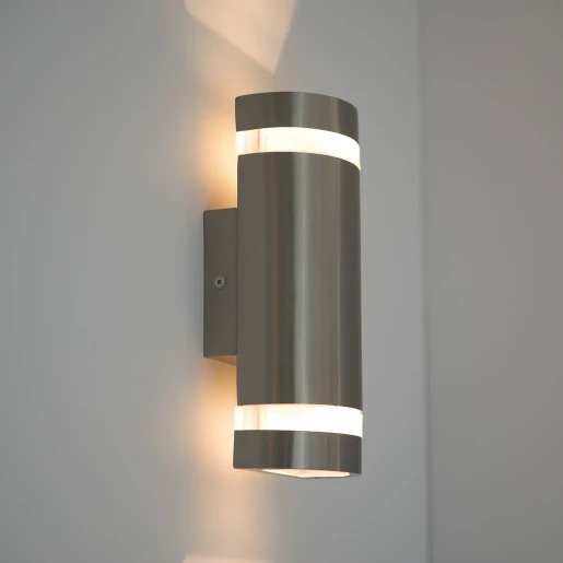 Wall Light Round Up+Down 3000K LED IP67 2 x 3W Stainless Steel
