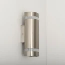 Wall Light Round Up+Down 3000K LED IP67 2 x 3W Stainless Steel