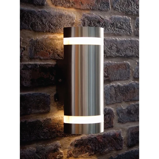 Wall Light Round Up+Down 3000K LED IP67 2 x 3W Stainless Steel