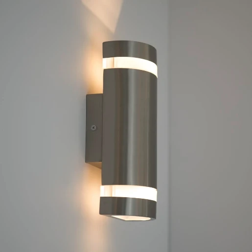 Wall Light Round Up+Down 3000K LED IP67 2 x 3W Stainless Steel