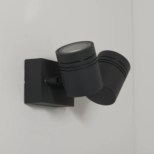Spotlight Sevas Wall Twin GU10 2X50W Anthra IP55 W/O/Lamp