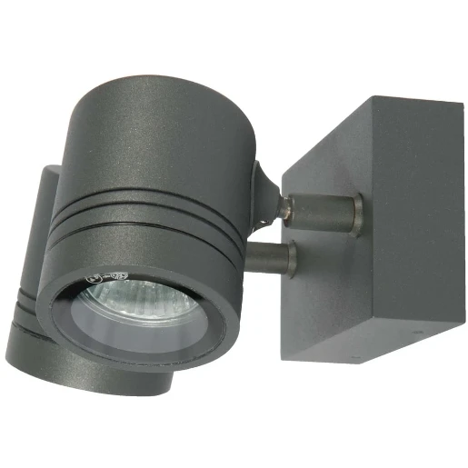 Spotlight Sevas Wall Twin GU10 2X50W Anthra IP55 W/O/Lamp