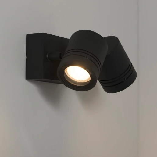 Spotlight Sevas Wall Twin GU10 2X50W Anthra IP55 W/O/Lamp