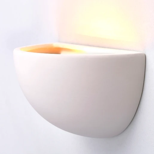 Wall Light ES Unglazed W/O Lamp 100W 265X145X130mm Natural