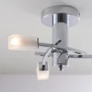 Luminaire Ceiling G9&Glass Shades 3X40W Chrome