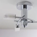Luminaire Ceiling G9&Glass Shades 3X40W Chrome