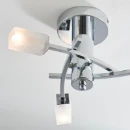 Luminaire Ceiling G9&Glass Shades 3X40W Chrome