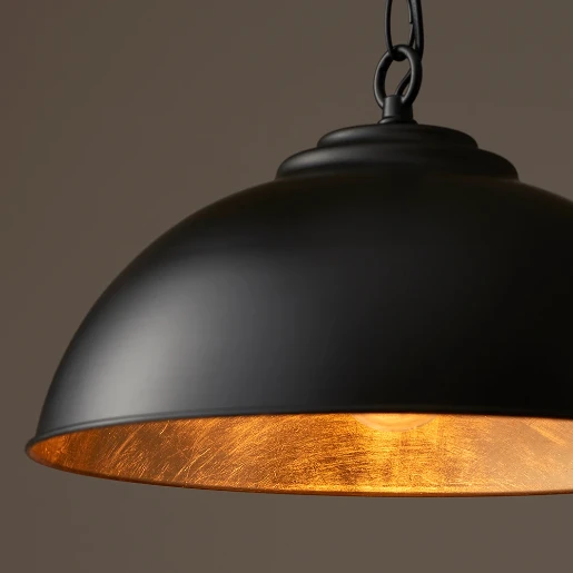 Pendant ES Gold Leaf Inner 60W 850X290X343mm Black