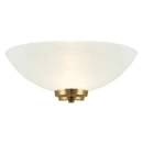 Wall Lighting Half Semi Flush ES GLS 60W 298X150X130W Antique Brass