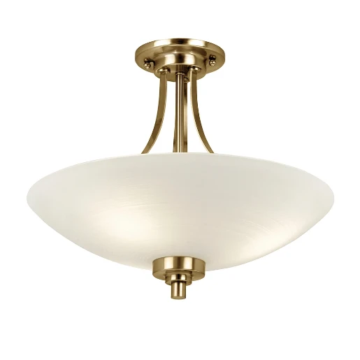 Ceiling Lighting Semi Flush ES GLS 3X60W 410X350W Antique Brass Fros