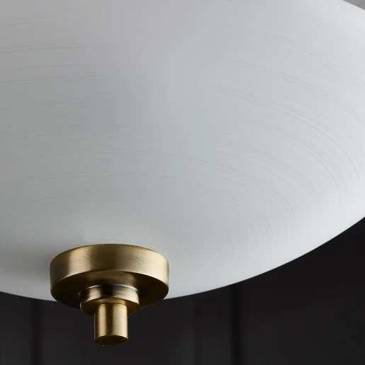 Ceiling Lighting Semi Flush ES GLS 3X60W 410X350W Antique Brass Fros