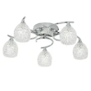 Ceiling Light Boyer G9&Glass Shades 5X33W Chrome