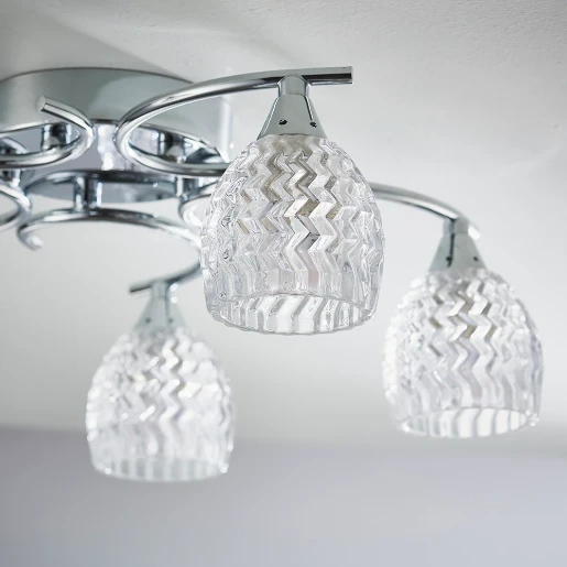 Ceiling Light Boyer G9&Glass Shades 5X33W Chrome