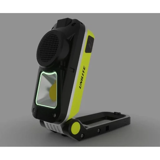 USB Rechargeable High Power LED Folding Portable Work Task Light with Bluetooth Speaker