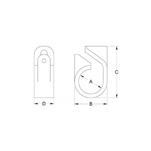 Cable Cleat Telcleat 39-51mm Polythene