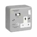 Socket RCD Single Switched 30Ma Metal Passive