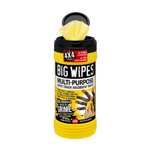 Multi Purpose Wipe Tub Black Top (Pack=80)