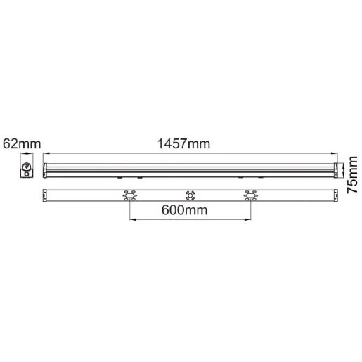 Batten LED 5Ft Twin 60W 4000K IP20 Emergency