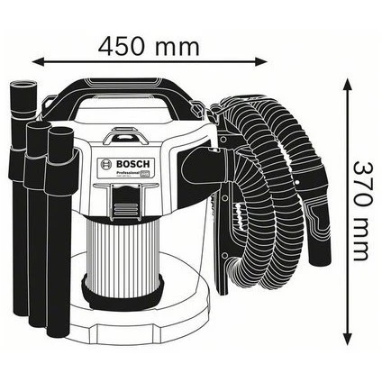 Dust Extractor VAC Bare Cordless Wet & Dry 18V 10L