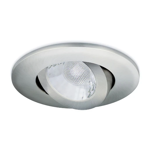 Fireguard Next Generation Tilt Ip20 With Brushed Nickel Bezel Fire Rated Downlight