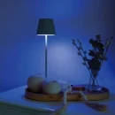 Black LED Colour Changing Portable Table Lamp