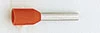 1mmsq Polypropylene Insulated End Sleeves 8mm Pin Length Red