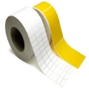 12X25mm White Pvc Film Adhesive Label - Rectangular, Horizontal Arrangement