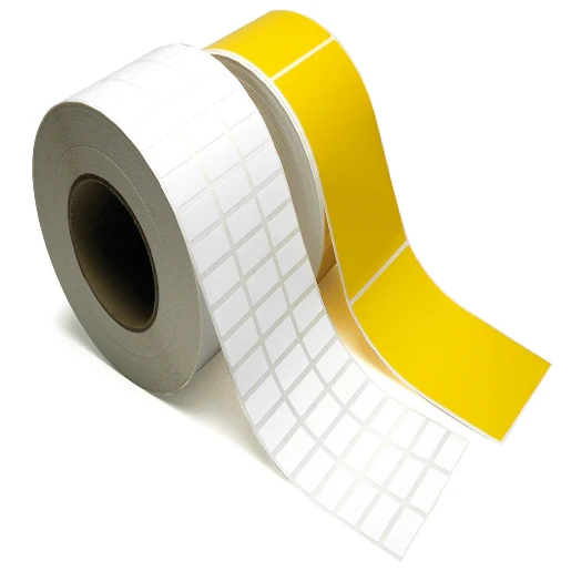 12X25mm White Pvc Film Adhesive Label - Rectangular, Horizontal Arrangement