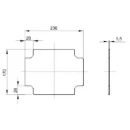 Plate For Watertight Enclosures 240X190mm Galvanised Metal