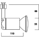 Spotlight Gasket+Track Adaptor 100W 240V White